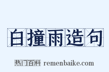 白撞雨造句是什么意思的图片